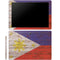 Philippines Flag Dark Wood Galaxy Book 12in Skin